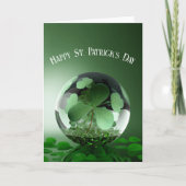 St. Patrick's Day Green World Karte (Vorderseite)
