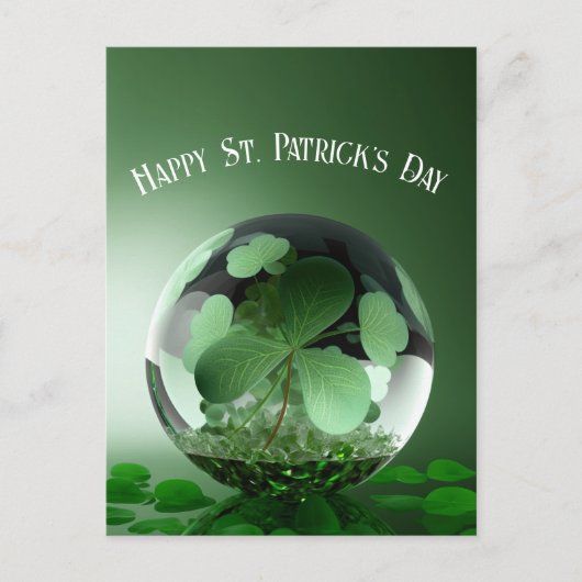 St. Patrick's Day Green World Postkarte (Vorderseite)