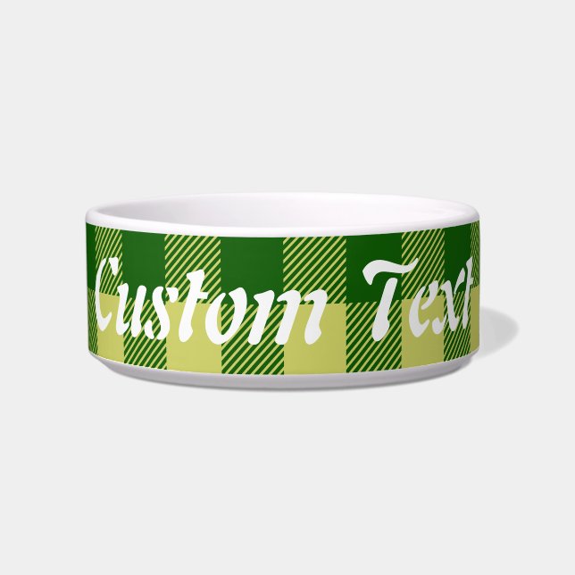 St Patricks Day Green Yellow Buffalo Kariert Napf (Vorderseite)