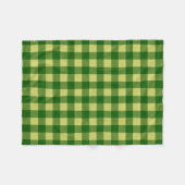 St Patricks Day Green Yellow Buffalo Plaid Fleecedecke (Vorderseite (Horizontal))