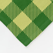 St Patricks Day Green Yellow Buffalo Plaid Fleecedecke (Ecke)