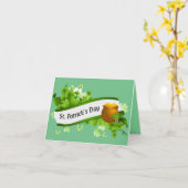 St.Patrick's Day Greetings Karte (Gelbe Blume)