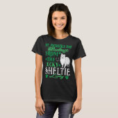 St Patricks Day Greetings Lucky Sheltie Lady T-Shirt (Vorne ganz)