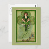 St Patricks Day Greetings Postkarte (Vorne/Hinten)