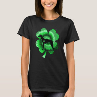 St Patricks Day Greyhound Gefärbte Krawatte Print  T-Shirt