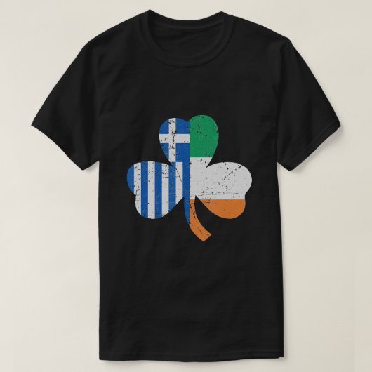 St. Patrick's Day Griechische Flagge Irland Griech T-Shirt (Design vorne)