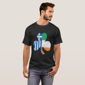 St. Patrick's Day Griechische Flagge Irland Griech T-Shirt (Vorne ganz)