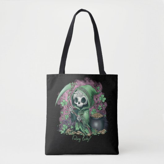 St. Patrick's Day Grim Sensenmann Tasche (Vorderseite)