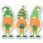 St. Patrick's Day Grnomes-0000 Aufkleber (Vorderseite)