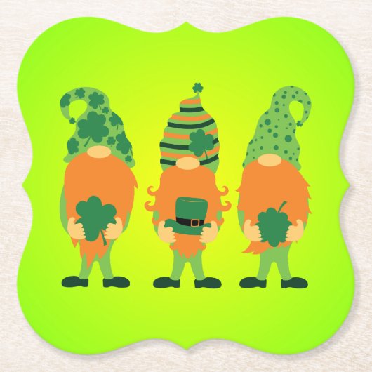 St. Patrick's Day Grnomes-59065 Untersetzer (Vorderseite)