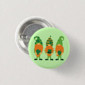 St. Patrick's Day Grnomes Button (Vorne & Hinten)