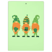 St. Patrick's Day Grnomes Klemmbrett (Rückseite)