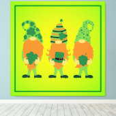St. Patrick's Day Grnomes Leinwanddruck (Insitu (Holzboden))