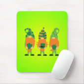 St. Patrick's Day Grnomes Mousepad (Mit Mouse)