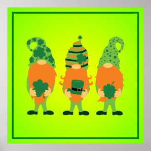 St. Patrick's Day Grnomes Poster