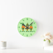 St. Patrick's Day Grnomes Runde Wanduhr (Zuhause)