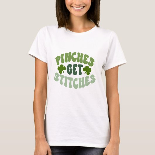 St Patrick's Day Groovy Pinches Stitches Shirt (Vorderseite)