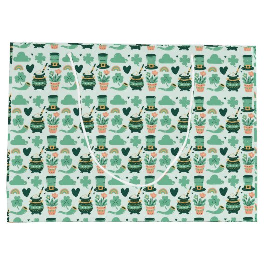 St Patrick's Day Große Geschenktüte (Rückseite)
