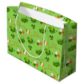 St. Patrick's Day Große Geschenktüte (Rückseite Schrägansicht)