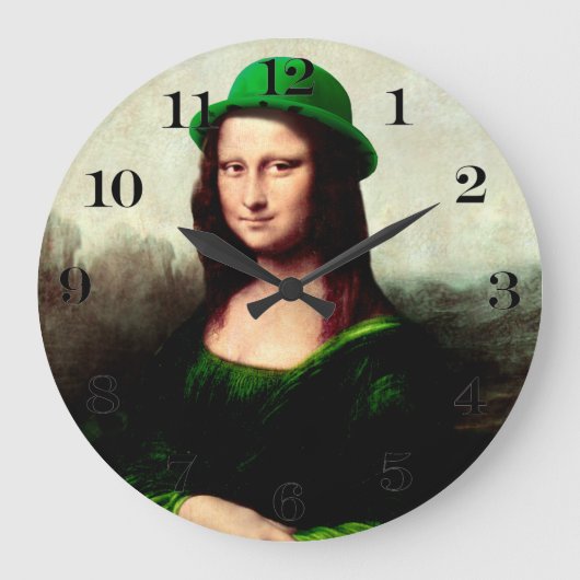 St. Patrick's Day Große Wanduhr (Vorderseite)