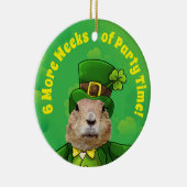 St. Patrick's Day Groundhog Party Animal Keramik Ornament (Rechts)