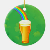 St. Patrick's Day Groundhog Party Animal Keramik Ornament (Hinten)