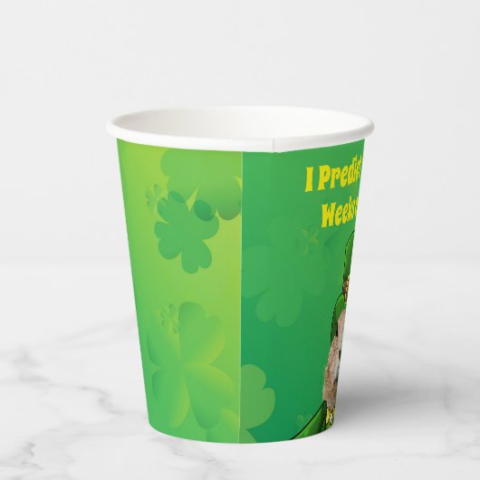 St. Patrick's Day Groundhog Party Animal Pappbecher (Rechts)