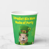 St. Patrick's Day Groundhog Party Animal Pappbecher (Vorderseite)