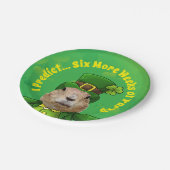 St. Patrick's Day Groundhog Party Animal Pappteller (Schrägansicht)