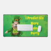 St. Patrick's Day Groundhog Party Animal Schreibtischunterlage (Tastatur & Maus)