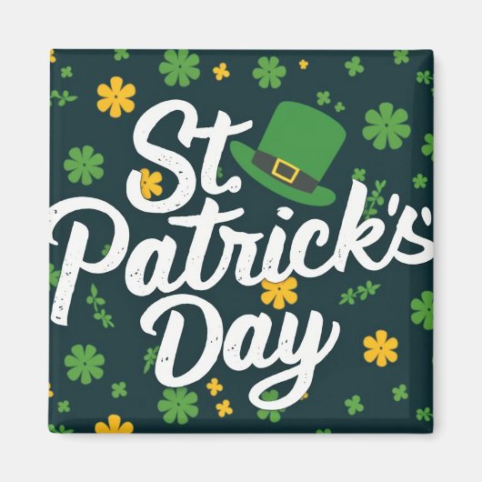 St. Patricks Day grün gelb Magnet (Vorne)