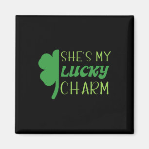 St. Patricks Day Grün Irische Sie ist mein Glücksb Magnet