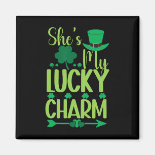 St. Patricks Day Grün Irische Sie ist mein Glücksb Magnet