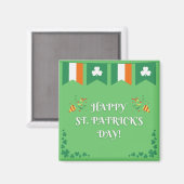 St. Patricks Day Grün Magnet (Vorderseite/Rückseite)