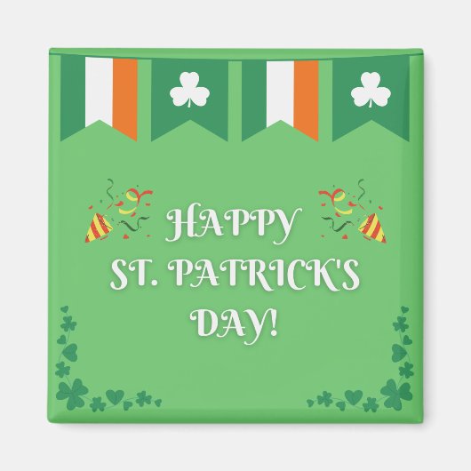 St. Patricks Day Grün Magnet (Vorne)