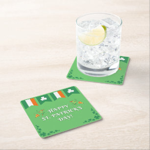 St. Patrick's Day Grün Rechteckiger Pappuntersetzer