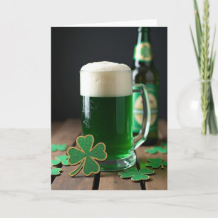 St. Patricks Day Grüne Bierkarte Karte