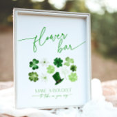 St. Patrick's Day Grüne Blumenbar Bouquet Sockelschild