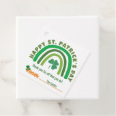 St. Patrick's Day - Grüne Boho-Regenbogen-Kleeblat Geschenkanhänger (Beispiel)