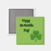 St. Patrick's Day, Grüne Clovers, Lucky Clovers Magnet (Vorderseite/Rückseite)