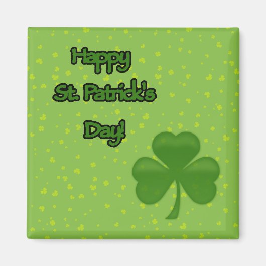 St. Patrick's Day, Grüne Clovers, Lucky Clovers Magnet (Vorne)