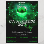 St. Patrick's Day grüne Disco-Kugel-Party-Flugblat Flyer (Vorne)