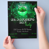 St. Patrick's Day grüne Disco-Kugel-Party-Flugblat Flyer (Hand)