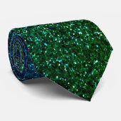 St. Patrick's Day Grüne Glitter Blaue Kunst Gesche Krawatte (Gerollt)
