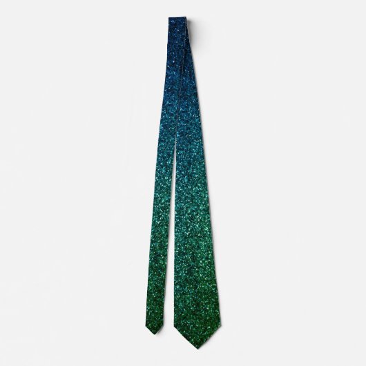 St. Patrick's Day Grüne Glitter Blaue Kunst Gesche Krawatte (Rückseite)