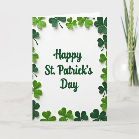 St. Patricks Day Grüne Karte (Vorderseite)
