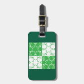 St Patricks Day Grüne Kleeblatt-Stern-Geometrie Gepäckanhänger (Vorderseite vertikal)