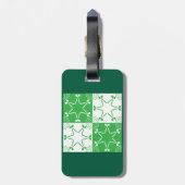 St Patricks Day Grüne Kleeblatt-Stern-Geometrie Gepäckanhänger (Rückseite vertikal)