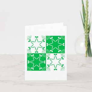 St Patricks Day Grüne Kleeblatt Stern Geometrisch Karte