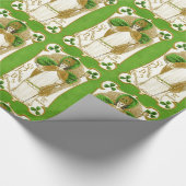ST.PATRICK'S DAY GRÜNE KLEEBLATTS UND TRINITY GESCHENKPAPIER (Ecke)